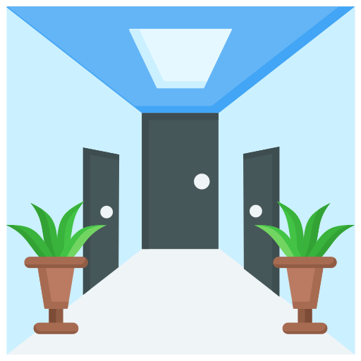 Wide Corridors and Common Areas