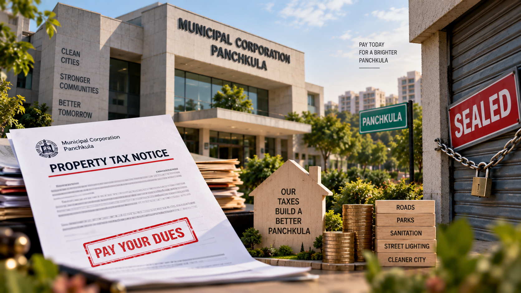 Panchkula civic body warns 700 tax defaulters of property sealing