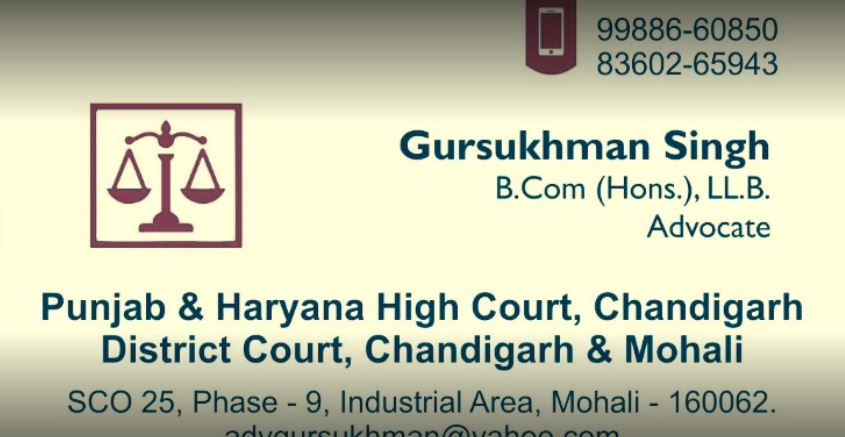 Advocate Gursukhman Singh