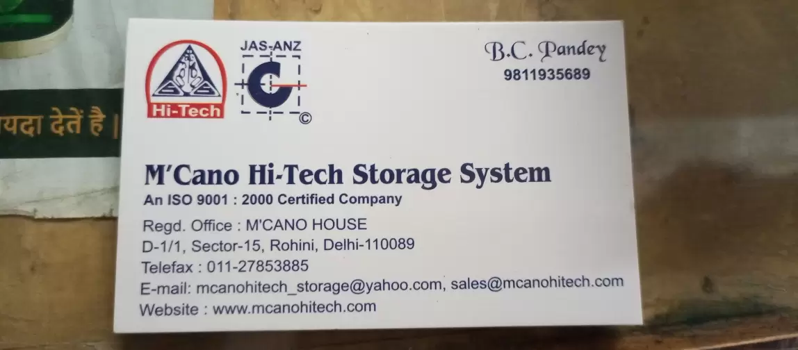 M Cano Hi Tech Storage System
