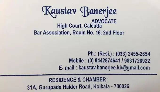 Kaustav Banerjee Advocate High Court