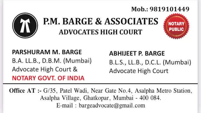 AdvParshuram M Barge Advocates & Notary