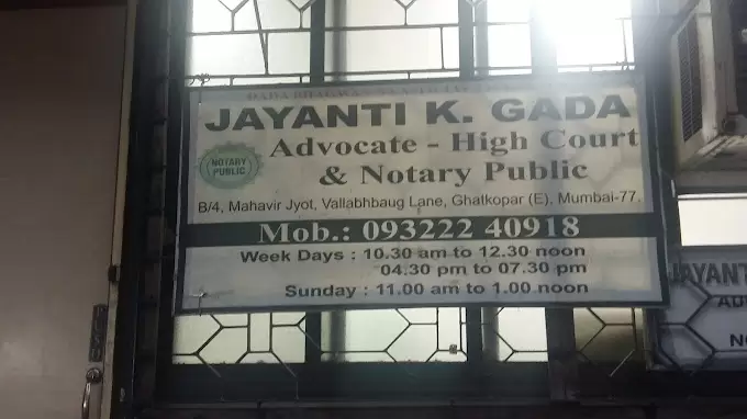 Advocate Jayanti K Gada