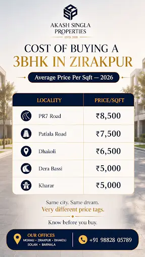 Akash Singla Properties  Dhakoli & Zirakpur